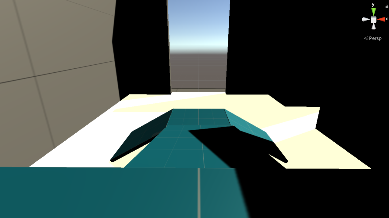 B右侧房间看T型楼梯视野